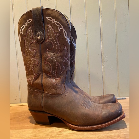 Women's Brown Tony Lama Western Boots 7.5 - Picture 2 of 9